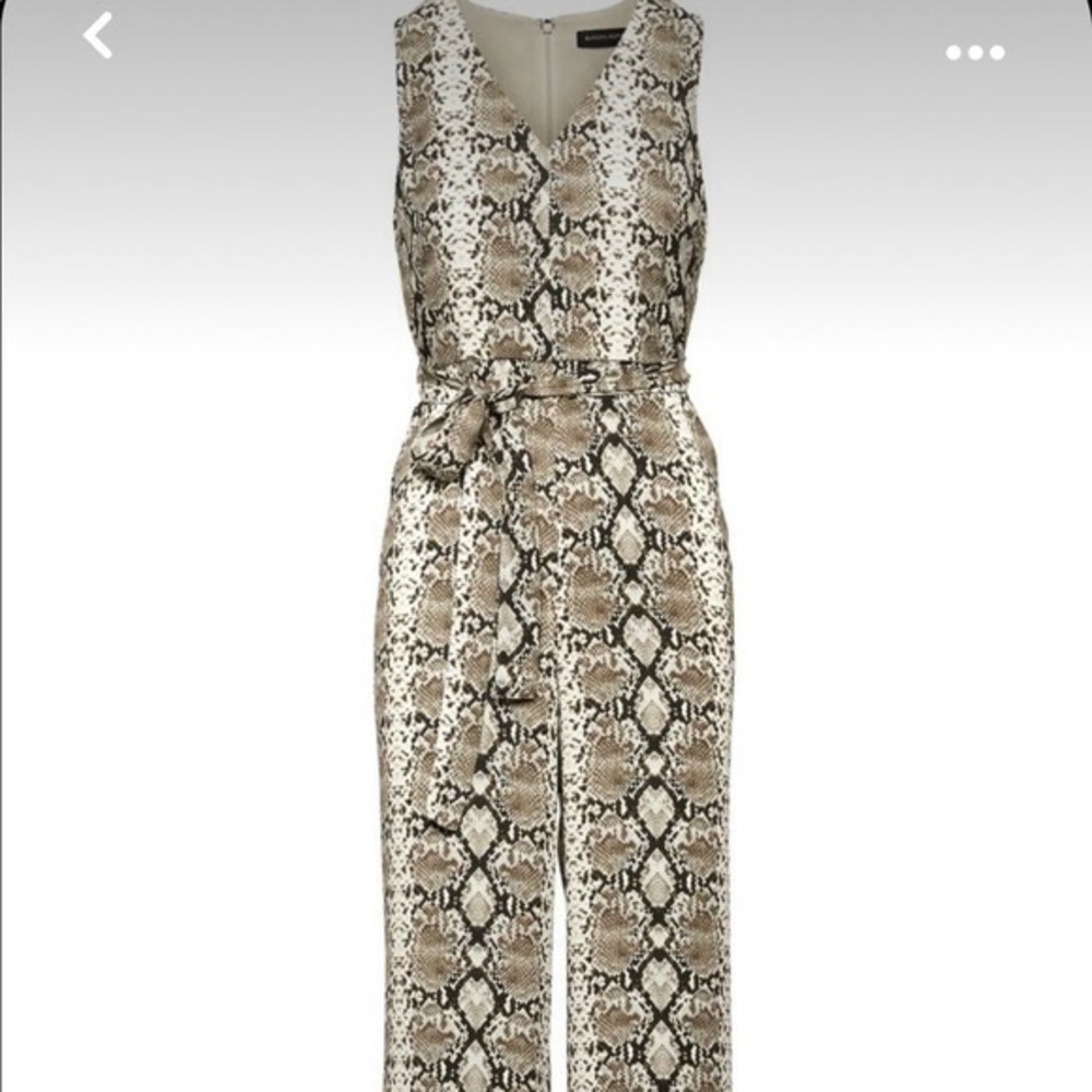 Banana Republic snake print jumpsuit